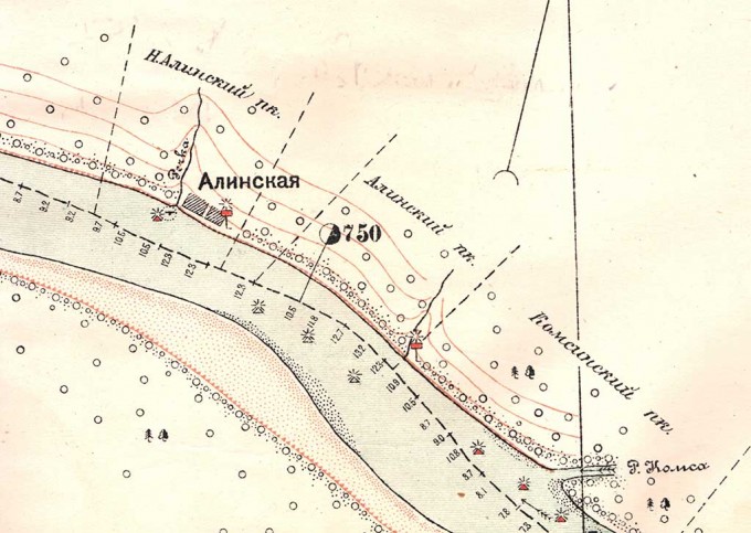 Деревня Алинская на карте